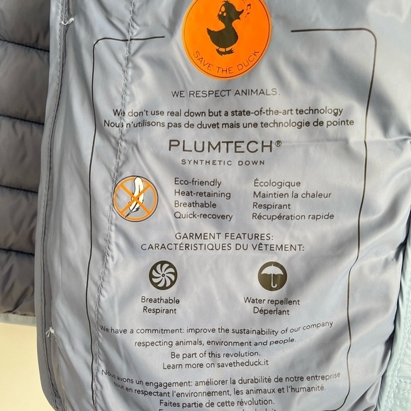 SAVE THE DUCK Light Blue Puffer Vest - Picture 7 of 7